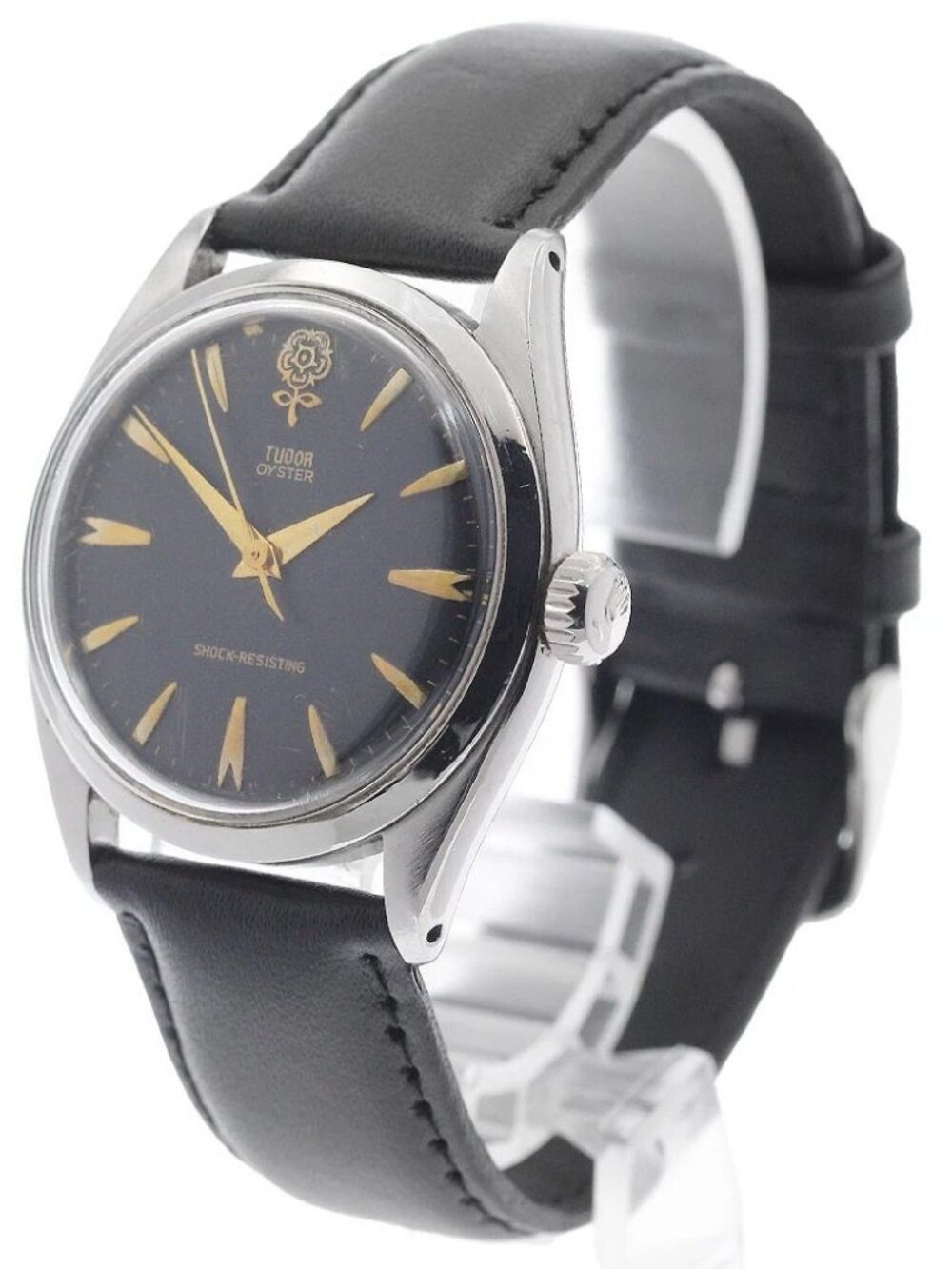 TUDOR Oyster 7934 big rose vintage black Dial Hand Winding Men's Watch_961554